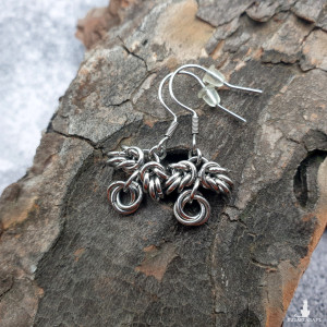 Rockowe kolczyki chainmaille 2