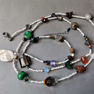 Naszyjnik boho minerały