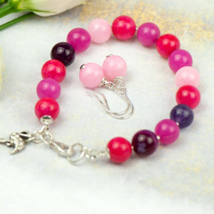 Komplet z agatem i jadeitem a1000-15