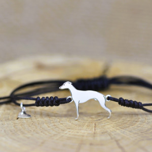 Whippet / Chart angielski - bransoletka z psem, srebro 925