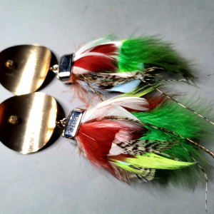 Kolczyki  duze pióra