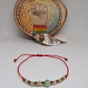 Bransoletka minimalistyczna z awenturynem