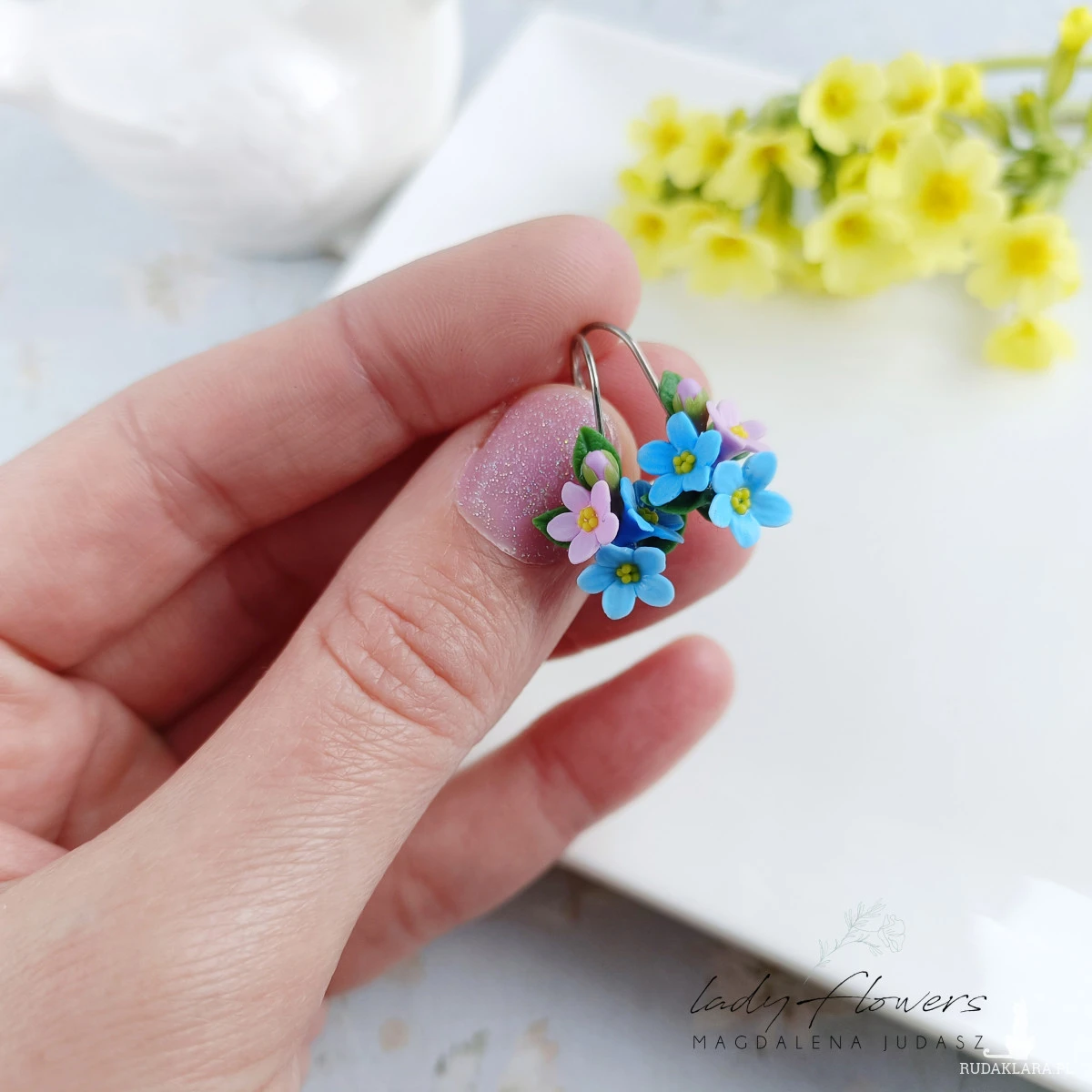 Kolczyki niezapominajki