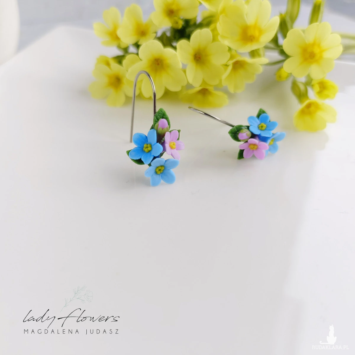 Kolczyki niezapominajki