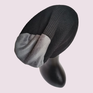 Czapka uniwersalna czarny szary