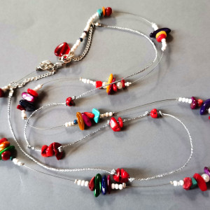 Naszyjnik boho minerały muszle