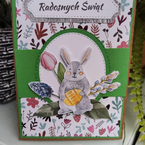 Kartka świąteczna ręcznie wykonana handmade na Wielkanoc