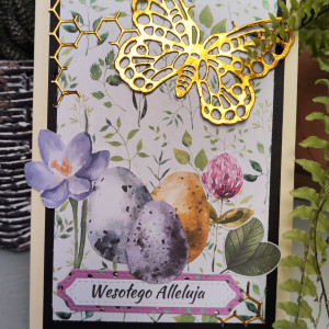 Kartka świąteczna ręcznie wykonana handmade Na Wielkanoc