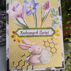 Kartka świąteczna ręcznie wykonana handmade na Wielkanoc