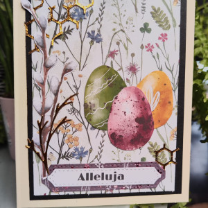 Kartka świąteczna ręcznie wykonana handmade na Wielkanoc