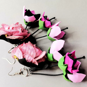 Kolczyki  kwiaty wiosenne