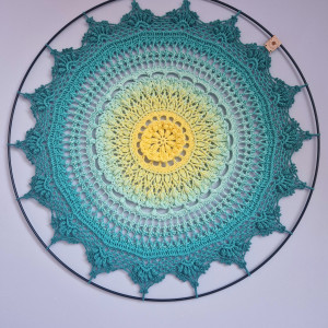 Mandala ombre Gardena na obręczy - Średnica 55 cm