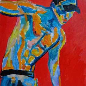 obraz portret akt męski oh sehun exo tancerz