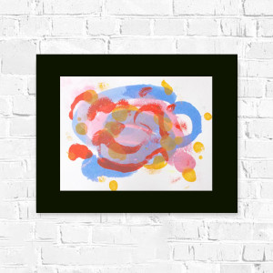 abstrakcyjny obraz A3, nowoczesny rysunek 30x40, kolorowa dekoracja na ścianę, oryginalna grafika do sypialni, rysunek do salonu, ręcznie malowana abstrakcja