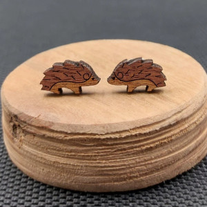 Kolczyki drewniane JEŻE