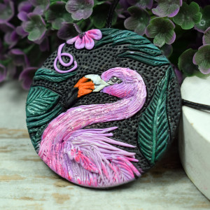 Duży wisiorek flaming