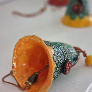 Dzwonek ceramiczny, dekoracyjny