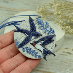 Jaskółki - duży wisiorek