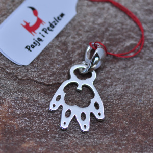 Łapka - świnka morska, gryzonie - wisiorek, srebro 925