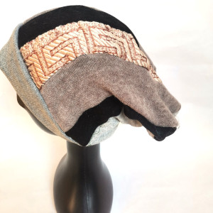 Czapka smerfetka  patchworkowa