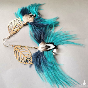Kolczyki długie pióra