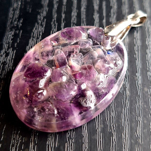 Naszyjnik Wisiorek Ametyst i Fluoryt 🧿🔮✨️