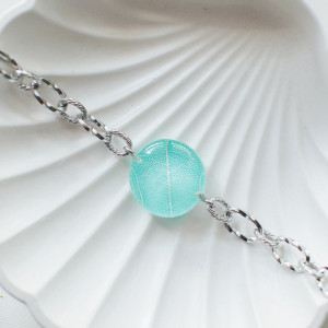 Bransoletka ze szkieletem liścia