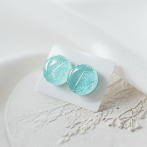 Kolczyki ze szkieletem liścia