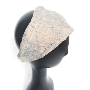 Opaska  koronkowa bezowa