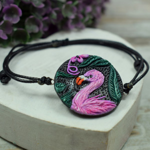 Sznurkowa bransoletka "flaming" z regulacją