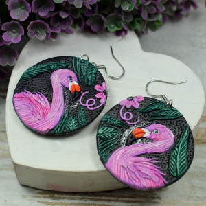 Duże, kolorowe kolczyki flamigi