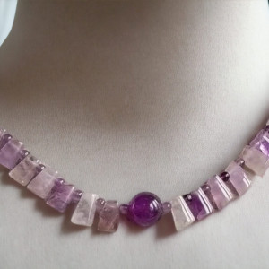 Naszyjnik z ametystów