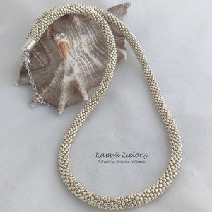 Naszyjnik ze srebrnych koralików Galvanized Aluminium