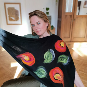 Chusta czarna  merino