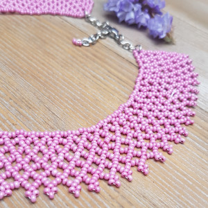 Naszyjnik Krywulka Różowa Carla nasz24.23