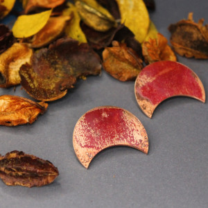 Lunule - kolczyki sztyfty duże.