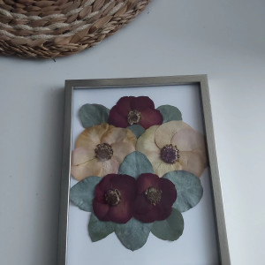 Obraz z suszonych kwiatów prezent MR handmade mały