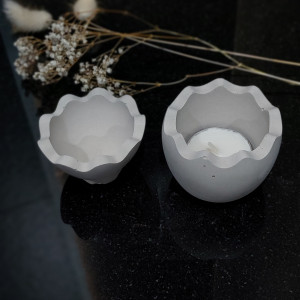 Jajko wielkanocne świecznik z betonu MR handmade
