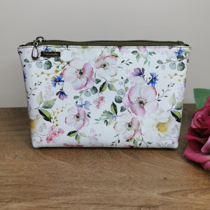 Kosmetyczka ekoskóra - kwiat jabłoni