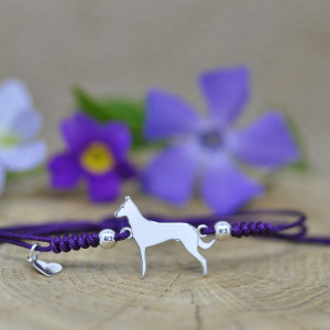 Owczarek Belgijski Malinois - bransoletka, srebro 925