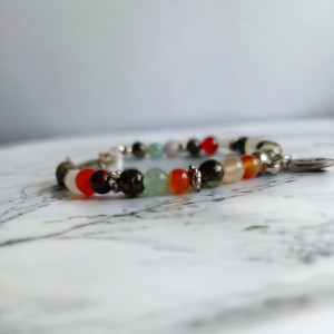 Bransoletka wielokolorowa z różnych kamieni