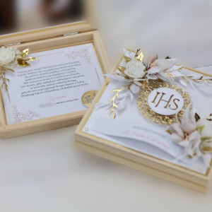 Podziękowanie dla Rodziców Chrzestnych komunia dziewczynka i chłopiec