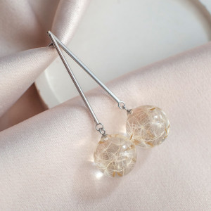 Kolczyki z rzęsek dmuchawca