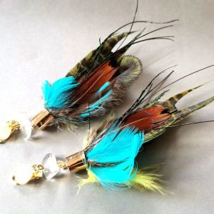 Klipsy minerały pióra lekkie