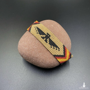 BRANSOLETKA TKANA NA KROŚNIE Z KRUKIEM #644