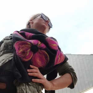 Chusta czarna  merino