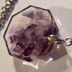 Fluoryt Naszyjnik Kamienie Mocy Wisiorek G'E'S 🧿🪬