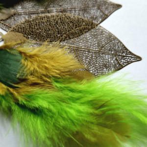 Klipsy liscie pióra lekkie