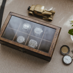 Pudełko na zegarki, bransoletki i łańcuszki, Drewniane na zegarki, bransoletki i łańcuszki