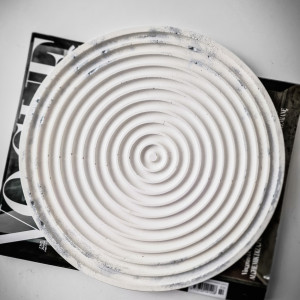 Duża podstawka okrągła silver white